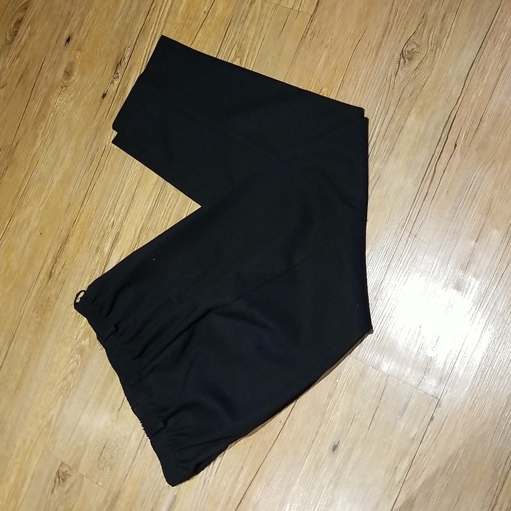 Alfred Dunner black pants side pockets elastic waist sz 18